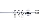 Gardinenstange LIEDECO "Fertigstilgarnitur 20 mm Piano Miami" Gr. 5, grau (chromfarben), L:200cm Ø:2mm, Eisen, Gardinenstangen, Gardinenstange, Gardinenstange Komplett