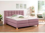 Boxspringbett HOME AFFAIRE "Moulay", lila (flieder), B:194cm L:211cm, Komplettbetten, Boxspringbett, inkl. Topper, in 3 Härtegraden, TFK auch in Härtegrad 4