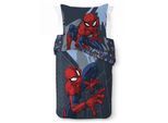 Kinderbettwäsche MARVEL "Marvel Spiderman Bettbezug-Set 135x200 cm + Kissenbezug 80x80 cm", blau, B/L: 137cm x 200cm, 1 Stk., 1 Stk., Washed Cotton, B/L: 80cm x 80cm, 2 tlg., Washed Cotton, Obermaterial: 100% Baumwolle, Bettwäsche, Kinderbettwäsche, 100 % Baumwolle, maschinenwaschbar, wendbar