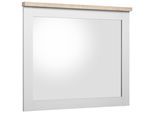 Spiegel OTTO HOME "Heide", weiß (weiß, eichefarben), B:80cm H:65cm T:4cm, Glas, Spiegel, Spiegel