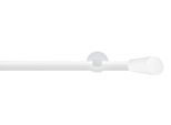 Gardinenstange GARESA "WHITE", weiß, L:230cm Ø:20mm, Eisen, Gardinenstangen, Gardinenstange, Vorhanggarnitur, Innenlauf, verlängerbar, Endknopf abgeschrägt