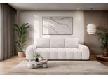 3-Sitzer OTTO HOME "AZITA optionale Schlafsofa mit Bettkasten, Breite 253cm", creme, B:253cm H:87,5cm T:113cm, 100% Polyester, Sofas, 3-Sitzer, Sofa mit Wellenunterfederung, Bubble-Optik, Verlässliche Qualität