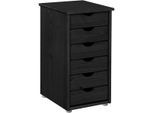 Kommode OTTO HOME "Gava", schwarz, B:39cm H:66cm T:34cm, Sideboards, Kommode, aus massivem Kiefernholz, mit Stauraummöglichkeiten, Breite 39 cm