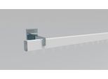 Gardinenstange INDEKO "Bern", weiß (weiß, chromfarben), L:240cm, Aluminium, Gardinenstangen, Gardinenstange, Innenlauf Komplett-Set inkl. Gleitern und Montagematerial