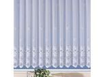 Gardine WECKBRODT "Basel" Gr. 14, weiß, B:750cm H:175cm, Jacquard, Obermaterial: 100% Polyester, Gardinen, Gardine, Jacquard, strukturiert, halbtransparent, Allover,Motiv, Bordüre, Store, Topseller