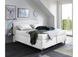 Boxspringbett "Amsterdam in den Breiten 160x200, 180x200cm & 200x200cm", weiß, B:215cm L:210cm, WESTFALIA SCHLAFKOMFORT, Komplettbetten, Boxspringbett