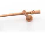 Gardinenstange GARESA "PANDRI", rot (rotbuchefarben), L:380cm Ø:20mm, Holzwerkstoff, Gardinenstangen, Gardinenstange, Vorhanggarnitur, verlängerbar, gerader Knopf mit Ausschnitt