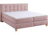 Boxspringbett HOME AFFAIRE "Moulay", lila (flieder), B:194cm L:231cm, Komplettbetten, Boxspringbett, inkl. Topper, in Überlänge 220 cm, 3 Härtegrade, auch in H4