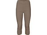 Caprihose HEINE, Damen, Gr. 36, Normalgrößen, grau (taupe), 70% Viskose, 25% Polyamid, 5% Elasthan, unifarben, 3/4-Länge, Hosen Caprihose