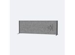 MAUL Akustik-Tischtrennwand MAULconnecto, Standfüße, B 1600 x T 40 x H 500 mm, Akustikvlies/Aluminium/Stahl, Vlies dunkelgrau/Profil anthrazit