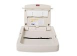 Rubbermaid® Baby-Wickelstation, vertikal, Wandmontage, bis 22,7 kg, B 866 x T 584 x H 101,6 mm, Polypropylen, platin
