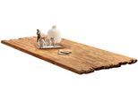 Tischplatte SIT, beige (natur), B:160cm H:5cm T:90cm, Massivholz, Tischplatten, Tischplatte, mit Bruchkante an den kurzen Seiten