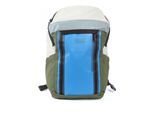 Laptoprucksack 7CLOUDS "Suno 7.1", Damen, Gr. B/H/T: 28cm x 44cm x 16cm, onesize, blau (light blau, mix), Polyethylen, Tarpaulin, Rucksäcke Laptoprucksack, mit recyceltem PET