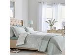 Wendebettwäsche LAURA ASHLEY "Josette, aus Baumwoll Satin", duckegg, B/L: 230cm x 220cm, 1 Stk., 2 Stk., Satin, B/L: 50cm x 75cm & 50cm x 75cm, 3 tlg., Satin, Obermaterial: 100% Baumwolle, Bettwäsche, Wendebettwäsche, mit floralem Muster, inkl 2 Kissenbezüge