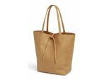 Schultertasche "EasyGo", Mädchen, Gr. B/H/T: 40cm x 30cm x 12cm onesize, braun, Leder, COLLEZIONE ALESSANDRO, Taschen Schultertasche, aus softem Leder, Made in Italy