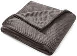 Wohndecke BRUNO BANANI "Shakira", grau, B:150cm L:200cm, Polyester, Wohndecken, Wohndecke, Weiche Kuscheldecke mit Prägedruck in Waffeloptik, 150x200 cm