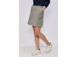Minirock STREET ONE, Damen, Gr. 46, bunt (shadowed navy), Stoff, 100% Polyester, gemustert, normal knielang, Röcke Minirock, Middle Waist