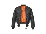 Anorak BRANDIT "Brandit Herren MA1 Bomber Jacket", Herren, Gr. XL, schwarz, 100% Polyamid, unifarben, normal, amerikanischer Ausschnitt, Jacken