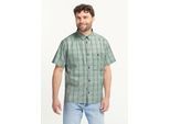 Outdoorhemd JACK WOLFSKIN "HOT TRAIL SHIRT M", Herren, Gr. M (50), Normalgrößen, check, sagopalm, Obermaterial: 100% BAUMWOLLE, Hemden