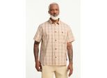Outdoorhemd JACK WOLFSKIN "HOT TRAIL SHIRT M", Herren, Gr. M (50), Normalgrößen, check, autumnleaves, Obermaterial: 100% BAUMWOLLE, Hemden