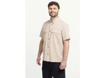 Outdoorhemd JACK WOLFSKIN "WILD NEP SHIRT M", Herren, Gr. M (50), Normalgrößen, oyster, Obermaterial: 97% BAUMWOLLE, 3% SONSTIGE FASERN, Hemden