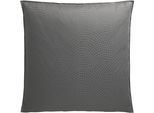 Bettwäsche ELEGANTE "Air", grau (graphit), B/L: 135cm x 200cm, 1 Stk., 1 Stk., Mako-Satin, B/L: 80cm x 80cm, 2 Stk., Mako-Satin, Obermaterial: 100% Baumwolle, Bettwäsche, Bettwäsche, angenehmes Hautgefühl