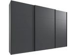 Kleiderschrank WIMEX "Mugano, Made in Germany, Lieferung bis in Deine Etage und Stellort", schwarz (grafit, griffe schwarz), B:360cm H:236cm T:65cm, Holzwerkstoff, Schränke, Kleiderschrank, 3 Schwebetüren, große Größen, mit oder ohne Spiegel, Metallgriffe