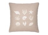 Dekokissen PAD "CORALS", beige, B:45cm L:45cm, Baumwolle, Polyester, Dekokissen_Sitzkissen_Kissenhüllen, made in europe