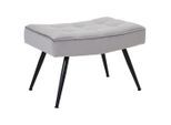 Xora Hocker, Grau, Schwarz, Metall, Textil, rechteckig, 60x40x40 cm, Wohnzimmer, Hocker, Sitzhocker