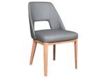 Livetastic Stuhl, Holz, Leder, Echtleder, Rindleder, Eiche, Hartholz, 51x88x58 cm, Esszimmer, Stühle, Esszimmerstühle, Lederstühle