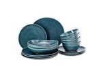 Rosenthal Kombiservice Junto, Blau, Keramik, 16-teilig, 620 ml, 31.7x28.1x32 cm, DIN EN ISO 14001, DIN EN ISO 9001, Essen & Trinken, Geschirr, Geschirr-Sets, Kombiservice