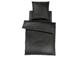 Joop! Bettwäsche Cornflower, Schwarz, Textil, Uni, 135x200 cm, Oeko-Tex® Standard 100, pflegeleicht, schadstoffgeprüft, edel glänzend, dicht gewebtes Garn, Schlaftextilien, Bettwäsche, Bettwäsche, Satin-Bettwäsche