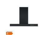 PKM Dunstabzugshaube 6004BH - Blockhaube schwarz mit 2 Fettfiltern; 379 m³/h, 1 X 2,0 Watt LED,60 cm breit, EEK C