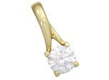 Kettenanhänger JOBO "Anhänger Goldanhänger 16 mm", gold (gelbgold 333, weiß), Schmuckanhänger, Damen, Gelbgold 333, Kettenanhänger, 333 Gold mit Zirkonia
