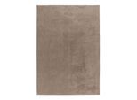 Teppich KAYOOM "Earthquake 225", beige (taupe), B:160cm H:14mm L:220cm, Polyester, Teppiche, Teppich, auch als Läufer, dichter uni Kurzflor, Wohnzimmer