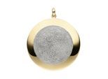 Kettenanhänger JOBO "Anhänger rund 39 mm", gold (goldfarben), Schmuckanhänger, Damen, Silber 925 (Sterlingsilber), Kettenanhänger, 925 Silber vergoldet mit Glitzereffekt