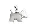 Kettenanhänger JOBO "Anhänger Hund Terrier 13 mm", silber (silber 925), Schmuckanhänger, Damen, Silber 925 (Sterlingsilber), Kettenanhänger, 925 Silber rhodiniert