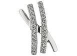 Kettenanhänger JOBO "Anhänger Silberanhänger 15 mm", silber (silber 925, weiß), Schmuckanhänger, Damen, Silber 925 (Sterlingsilber), Kettenanhänger, 925 Silber rhodiniert mit 24 Zirkonia