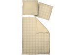 Bettwäsche ADAM "Romantic Puligny light", beige, B/L: 155cm x 220cm, 1 Stk., 1 Stk., Renforcé, B/L: 80cm x 80cm, 2 Stk., Renforcé, Obermaterial: 100% Baumwolle, Bettwäsche, Bettwäsche, aus 100 % Bio-Baumwolle, 2 teilig - Bettwäsche Set