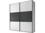 Schwebetürenschrank STAUD "Includo, Made in Germany", dekor weiß, vulkan, B:167cm H:222cm T:68cm, Holzwerkstoff, Schränke, Schwebetürenschrank, Mit vier verschiedenen Ausstattungsvarianten
