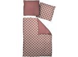 Bettwäsche ADAM "Maroccan Shiraz light", rot (kirsche), B/L: 135cm x 220cm, 1 Stk., 1 Stk., Renforcé, B/L: 80cm x 80cm, 2 Stk., Renforcé, Obermaterial: 100% Baumwolle, Bettwäsche, Bettwäsche, aus 100 % Bio-Baumwolle, 2 teilig - Bettwäsche Set