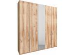 Kleiderschrank WIMEX "New York", braun (plankeneichefarben), B:225cm H:236cm T:58cm, Schränke, Kleiderschrank, INKLUSIVE Schubladeneinsatz und Einlegeböden