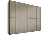 Schwebetürenschrank STAUD "Sonett 200 G, Made in Germany", beige (sand), B:249cm H:240cm T:68cm, Holzwerkstoff, Schränke, Schwebetürenschrank, mit vier verschiedenen Ausstattungsvarianten