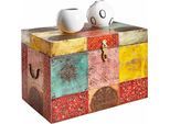 Truhe OTTO HOME "Vivek", bunt, B:56cm H:36cm T:33cm, Massivholz, Truhen, Truhe, handbemalt, mit Metallverschluss