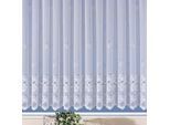 Gardine WECKBRODT "Basel" Gr. 17, weiß, B:450cm H:220cm, Jacquard, Obermaterial: 100% Polyester, Gardinen, Gardine, Jacquard, strukturiert, halbtransparent, Allover,Motiv, Bordüre, Store