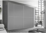 Schwebetürenschrank STAUD "Sonett 200, Made in Germany", grau (hellgrau), B:270cm H:240cm T:68cm, Holzwerkstoff, Schränke, Schwebetürenschrank, mit vier verschiedenen Ausstattungsvarianten