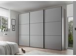 Schwebetürenschrank STAUD "Includo, Made in Germany", grau (dekor saphir), B:249cm H:222cm T:68cm, Holzwerkstoff, Schränke, Schwebetürenschrank, Mit vier verschiedenen Ausstattungsvarianten