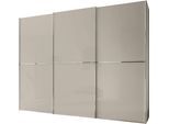 Schwebetürenschrank STAUD "Sinfonie Plus, edles Design in hochwertiger Qualität, Made in Germany", beige (sandglas), B:298cm H:222cm T:68cm, Holzwerkstoff, Schränke, Schwebetürenschrank, Mit Glasfront und vier verschiedenen Ausstattungsvarianten