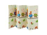 Juskys Kinder Spielmatte Toni 180x200 cm Tiere - XXL Matte Schaumstoff - faltbar & soft - Grün