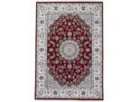 Orientteppich WOVEN ARTS "Nain, auch als Läufer", rot, B:90cm H:15mm L:160cm, Wolle, Teppiche, handgeknüpft, mit Fransen, reine Wolle, Wohnzimmer